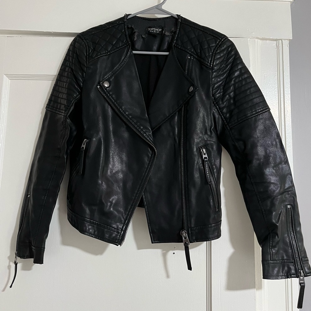 Topshop pleather jacket